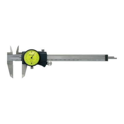 Series 505 Dial Caliper, Outside Range 0 in to 6 in, Carbide Tip