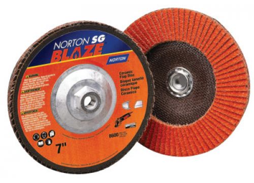 Blaze Type 29 Flap Discs, 4 1/2 in, 60 Grit, 7/8 in Arbor, 13,000 rpm