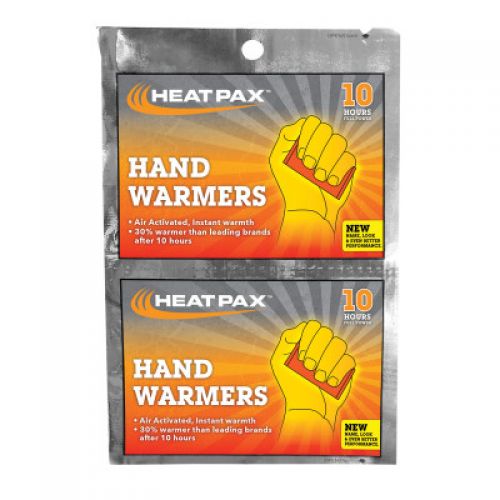 HEAT PAX Hand and Foot Warmer, 6.1 in L x 4.84 in W, Iron, Water,Vermiculite, Cellulose, Activated Carbon, Salt, Orange