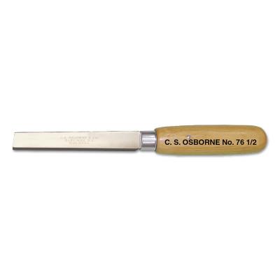 C.S. OSBORNE Square Point Knife, 3-7/8 in Blade, Steel, White Ash Handle