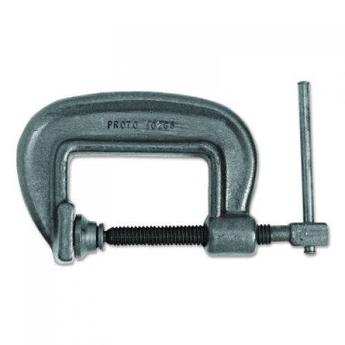 Heavy Service Standard Screw C-Clamps, T-Handle, 2 1/4 in Throat Depth