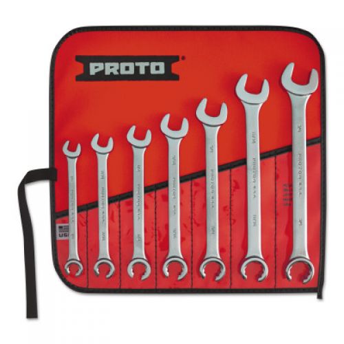 7-Piece 6-Point Flare Nut Combination Wrench Set