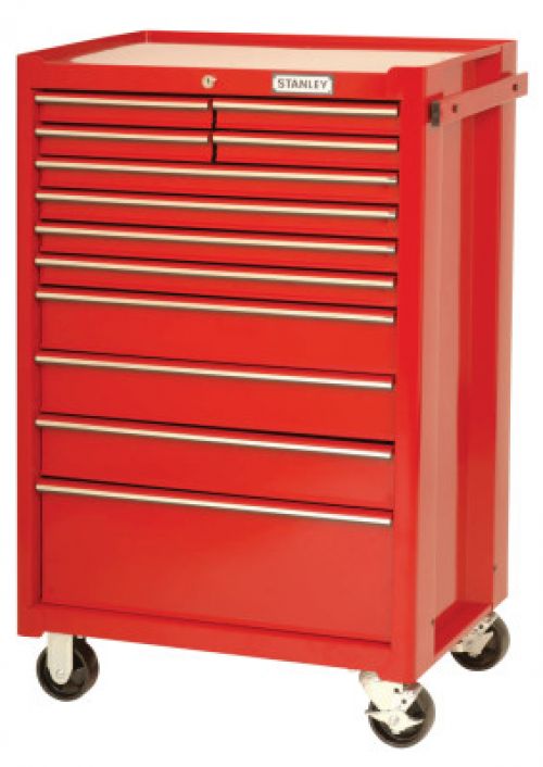 440SS Tool Cabinets, 27 in x 18 in x 42 in, 12 Drawers, Red