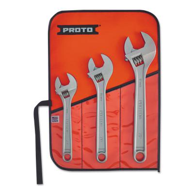 PROTO Adjustable Wrench Set, 8 in, 10 in, 12 in
