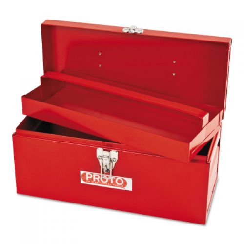 General Purpose Tool Boxes, Single Latch, 14 in x 6 in x 6 1/2 in, Steel, Red