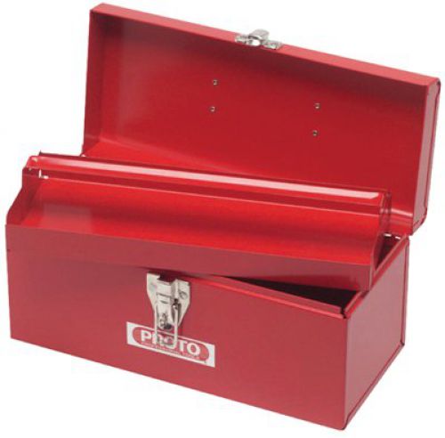General Purpose Tool Box, 19 in W x 8-1/16 in D x 2-3/16 in H, Steel, Red