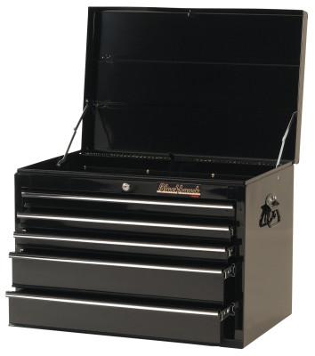 BLACKHAWK 5 Drawer Top Chests, 27 in x 18 in x 19 in, Black