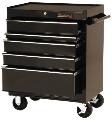 BLACKHAWK 5 Drawer Roller Cabinets, 27 in x 18 in x 35 in, 5 Drawers, Black