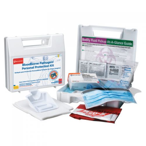 Bloodborne Pathogen Protection Kits, Plastic, Portable, Zipper Case
