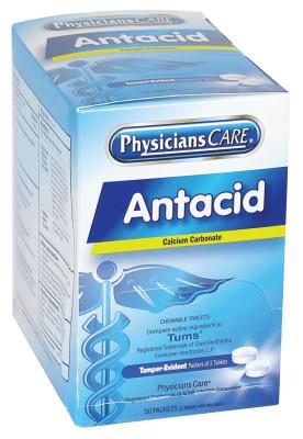 PhysiciansCare Antacid Medication, Calcium Carbonate 420 mg, 2 pk/50 pk per Box