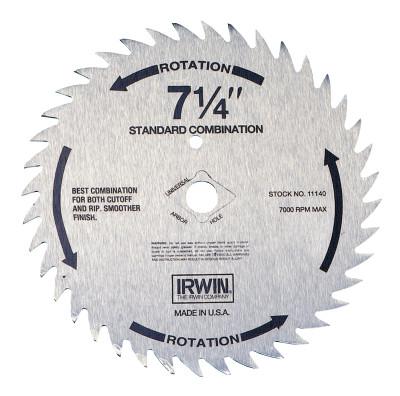 IRWIN Steel Circular Saw Blades, 6 1/2 in, 60 Teeth
