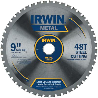 IRWIN Metal Cutting Circular Saw Blades, 9 in, 48 Teeth