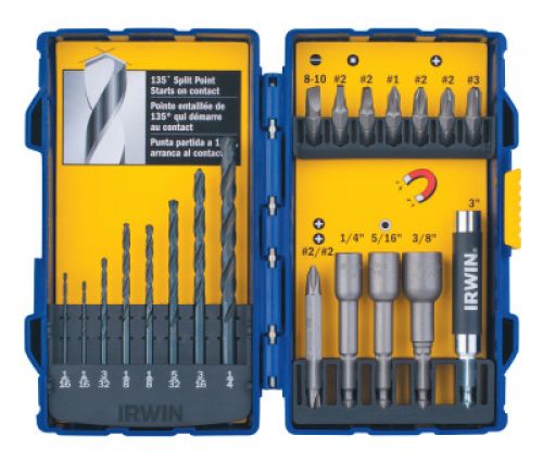 IRWIN HSS Drill/Drive Bit Sets, 20 per set