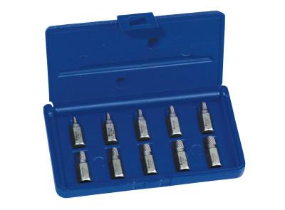 Hex Head Multi-Spline Screw Extractors - 532 Series - Plastic Case Set, 10 Pc, 1/8 in to 13/32 in