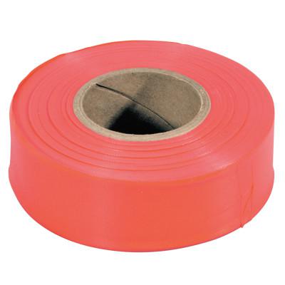 Flagging Tape, 1-3/16 in x 150 ft, Red Glo