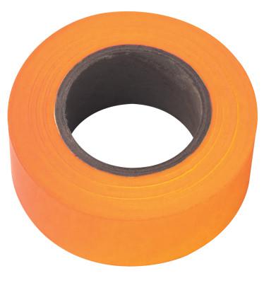 Flagging Tape, 1-3/16 in x 150 ft, Orange Glo