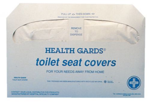 Health Gards Toilet Seat Covers, 250 per pack, Half-Fold, White
