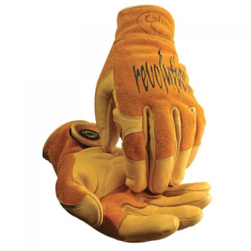 Multi-Task Welding Gloves, Cow Grain Leather/Pigskin, X-Large, White/Tan