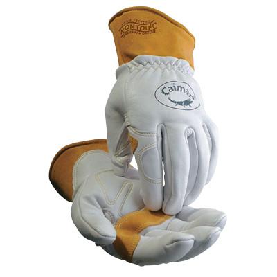CAIMAN 1871 Series Multi-Task Gloves, White/Tan- Large