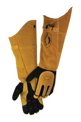 CAIMAN Welding Gloves, Deerskin, Tan/Black