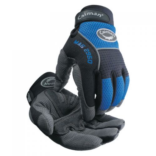 2950 Synthetic Leather Padded Palm Grip Mechanics Gloves, X-Large, Black/Blue/Gray