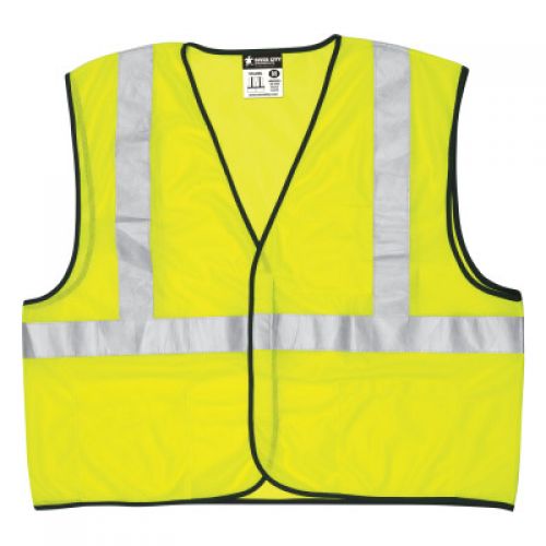 Class II Safety Vests, X-Large, Fluorescent Lime