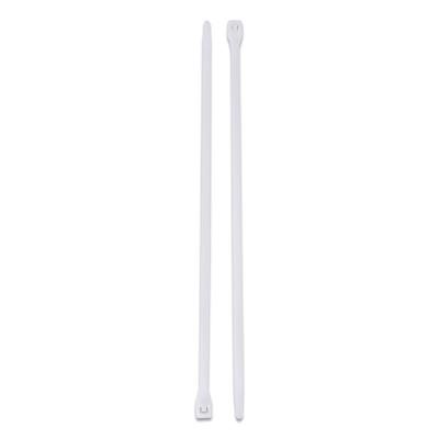 Standard Cable Ties with DoubleLock, 75 lb Tensile Strength, 8 in, Natural, 100/Bag