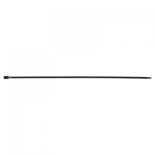 Standard Cable Ties w/DoubleLock, 75 lb Tensile Strength, 14 in, UV Black, 100/Bag