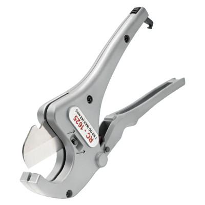 Ratcheting Pipe and Tubing Cutter, 1/2 in-1 5/8 in Cap., For Plastic Pipe/Tubing
