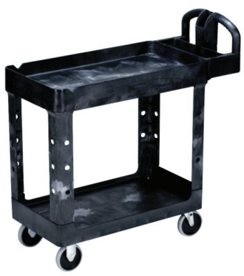 Utility Carts, 500 lb, 39 1/4 X 17 7/8 X 33 1/4h, Black