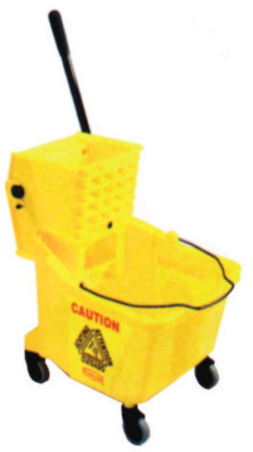 Bucket/Wringer Combination Pack, 44 qt, Yellow