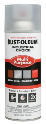RUST-OLEUM Industrial Choice 1600 System Enamel Aerosols, 12 oz, Crystal Clear, High-Gloss