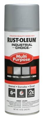 RUST-OLEUM Industrial Choice 1600 System Enamel Aerosols, 12 oz, Dull Aluminum, High-Gloss