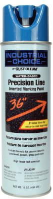 Industrial Choice M1600/M1800 System Precision-Line Inverted Marking Paint, 17 oz, APWA Caution Blue, M1800 Water-Based