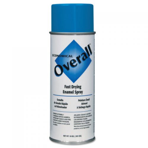 Overall Economical Fast Drying Enamel Aerosols, 10 oz Aerosol Can, Gloss Blue