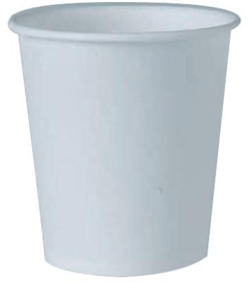 Solo® Flat Bottom Paper Water Cup - 4 oz., White