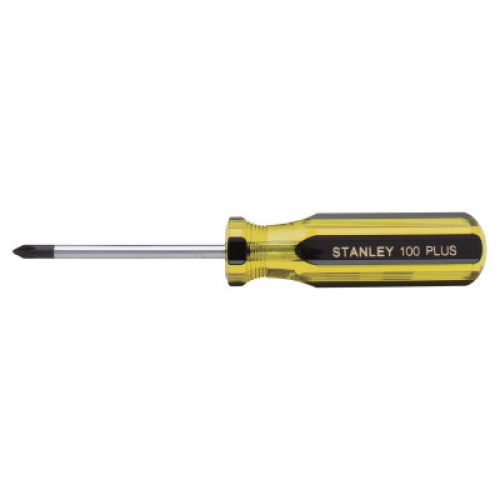 100 Plus Phillips Tip Screwdriver, 6 3/4" Long, Tip Size #1, 3/16" Shank Dia