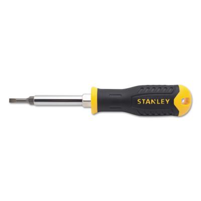6-Way Screwdriver, #1, #2, 1/4 in, 3/16 in Tips, 7-3/4 in Length, Keystone Slotted/Phillips