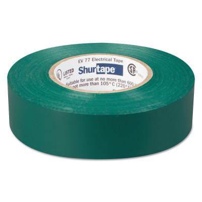 EV 77 Professional Grade Electrical Tapes, 66 ft x 3/4 in, Green, 100/case
