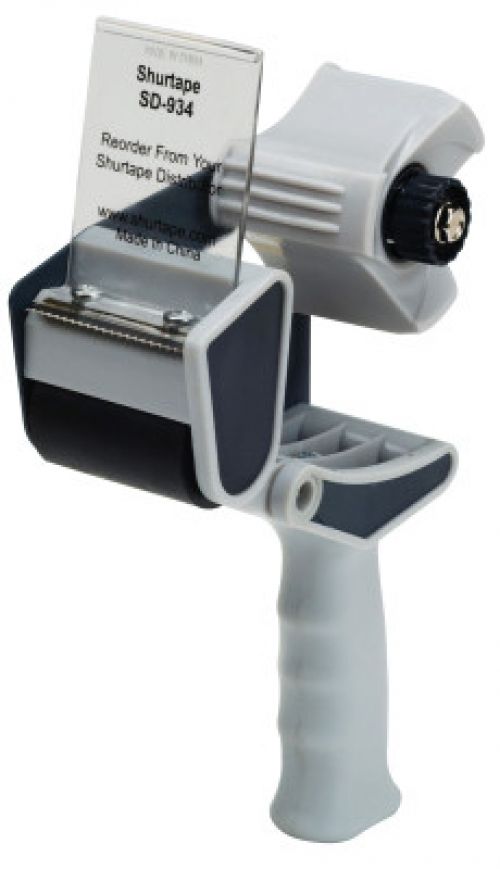 Professional Pistol-Grip Tape Dispenser, SD 934, 2 in W Roll, Polycarbonate Handle, Metal Frame, Heavy Duty