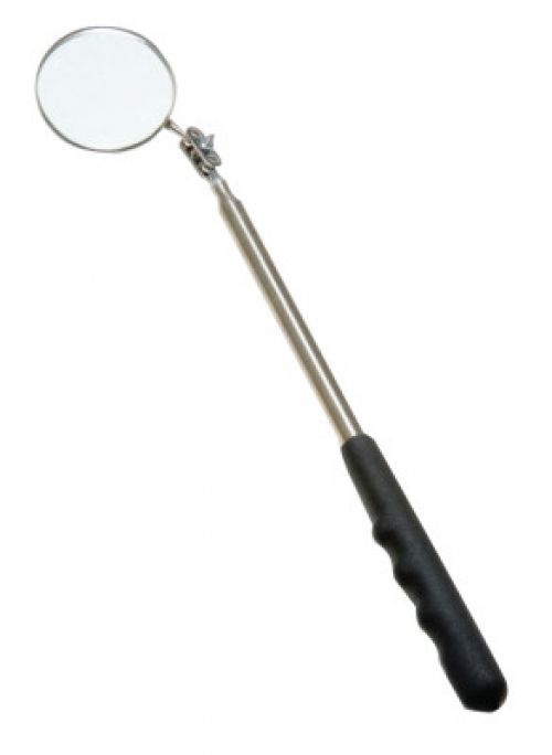 Extra Long Magnifying Inspection Mirrors, 2-1/4 in Dia., 12 in-4.3 ft L