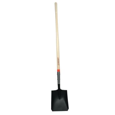Square Point Transfer Shovel, 12 in L x 9.5 in W Blade, #2, 48 in L North American Hardwood Straight Handle