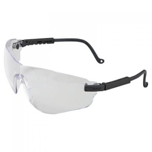 Falcon Eyewear, Clear Lens, Polycarbonate, Anti-Fog, Black Frame, Nylon