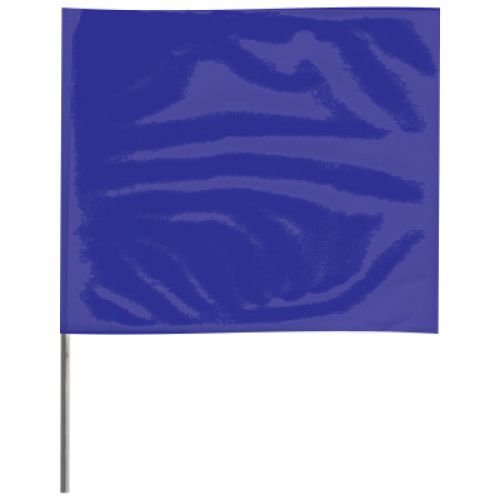 Stake Flags, 2 in x 3 in, 21 in Height, PVC; Steel Wire, Blue
