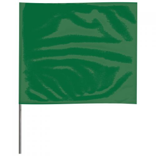Stake Flags, 2 in x 3 in, 21 in Height, PVC Film, Green