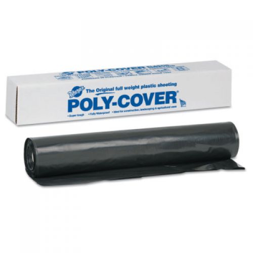 Poly-Cover Plastic Sheets, 4 Mil, 40 x 100, Black