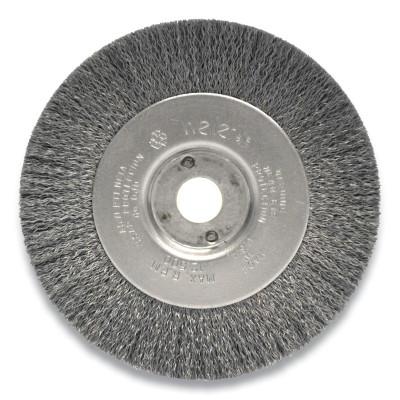 WEILER Narrow Face Crimped Wire Wheel, 4 in D x 1/2 W, .006 Stainless Steel, 6,000 rpm