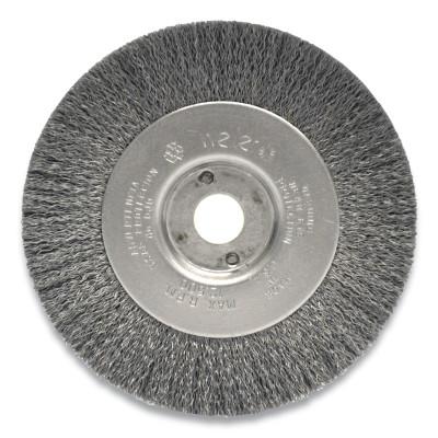 WEILER Narrow Face Crimped Wire Wheel, 4 in D x 1/2 W, .0118 Stainless Steel, 6,000 rpm