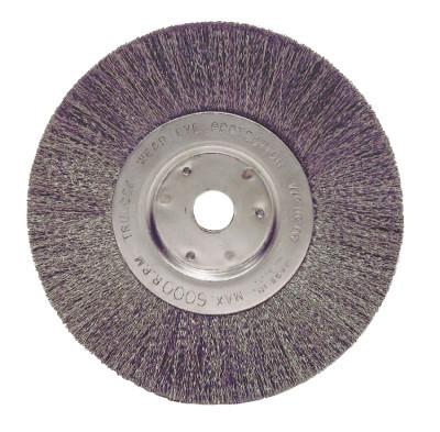 WEILER Narrow Face Crimped Wire Wheel, 6 in D x 3/4 W, .0118 Stainless Steel, 6,000 rpm