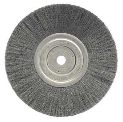 WEILER Narrow Face Crimped Wire Wheel, 8 in D x 3/4 W, .006 Stainless Steel, 6,000 rpm